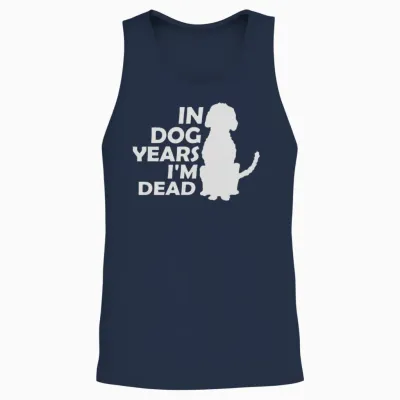In Dog Years Dead Unisex Tank Top - Navy