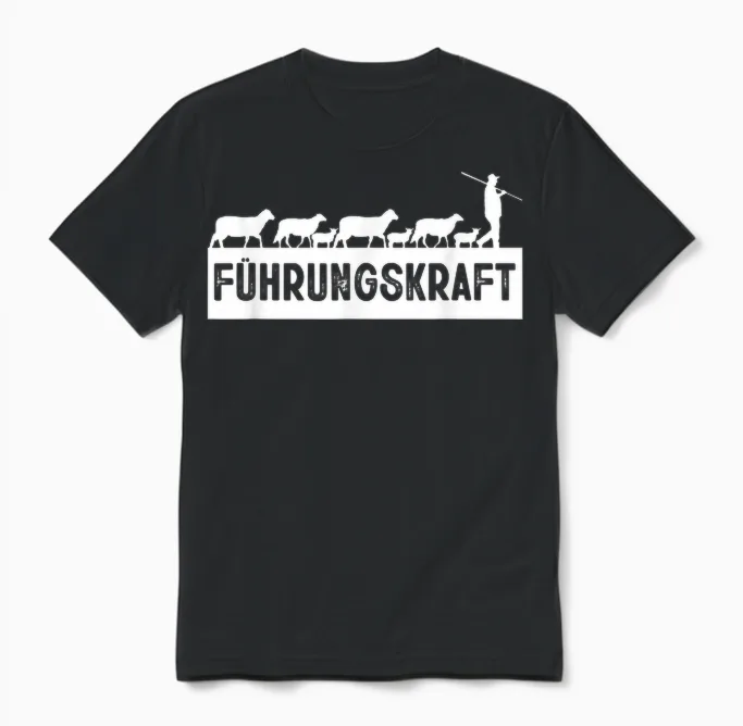 T-Shirt with Funny Sheep Farm Animal Shepherd Unisex T-Shirt in Black