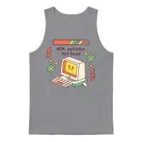 Retro Computer 404 Mood Unisex Tank Top - Sport Grey – 1