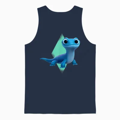 Disney Frozen 2 Cute Salamander Bruni Unisex Tank Top - Navy