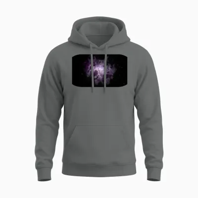 Unique Pink Nebula with Star Backround Unisex Hoodie - Graphite Heather