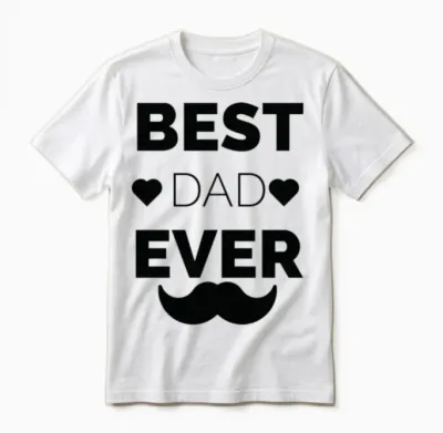 Best Dad Ever Unisex T-Shirt - White
