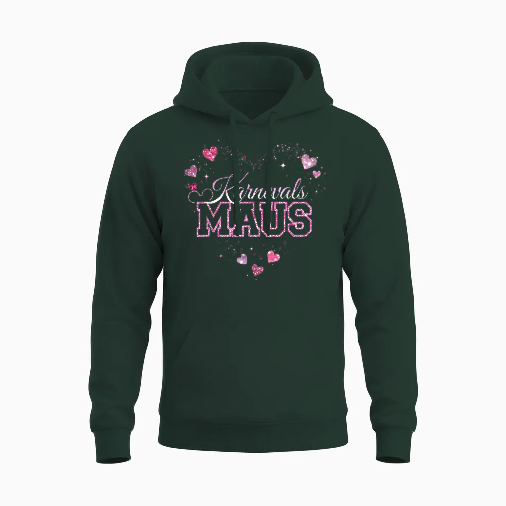 Carnival Mouse Cute Fancy Dress Motif for Women and Children Unisex Hoodie in Forest