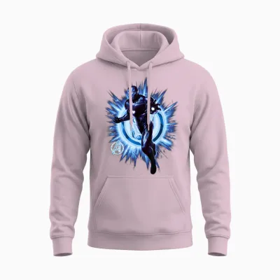 Marvel Avengers Endgame Iron Man Blast Graphic T-Shirt, Black, S Unisex Hoodie - Light Pink