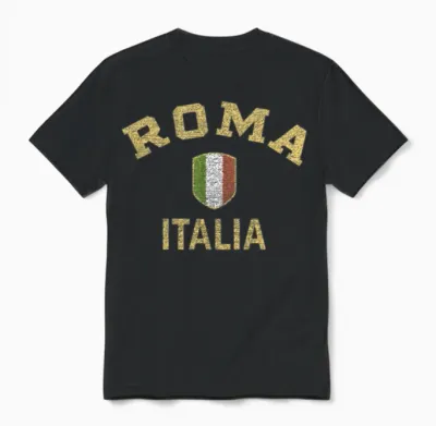Roma Italia - Rome Italy Unisex T-Shirt - Black