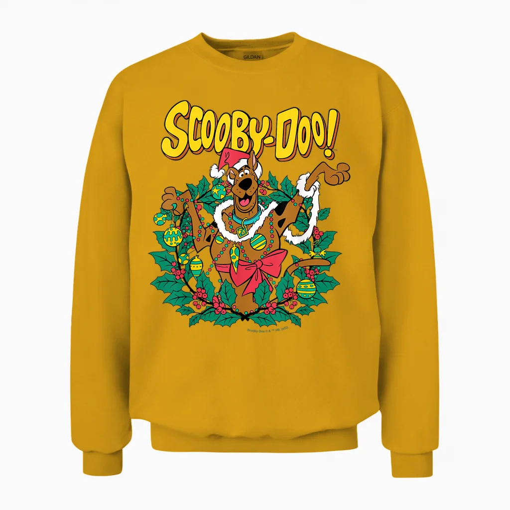 Scooby Doo Christmas Unisex Sweatshirt in Gold