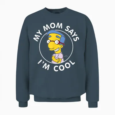 The Simpsons Milhouse My Mom Says I'm Cool V1 Unisex Sweatshirt - Dark Heather