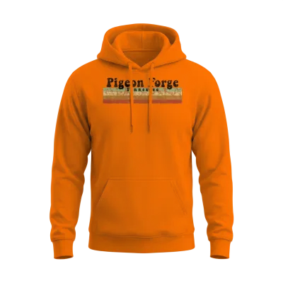 1980s Style Pigeon Forge Tennessee Unisex Hoodie - Safety Orange