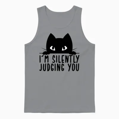 Funny Cat Quote Unisex Tank Top - Sport Grey