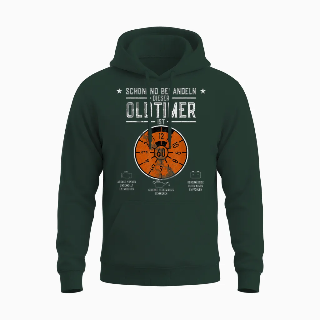 Hu Plaque Gentle Treat Oldtimer Is 60th Birthday Unisex Hoodie in Forest