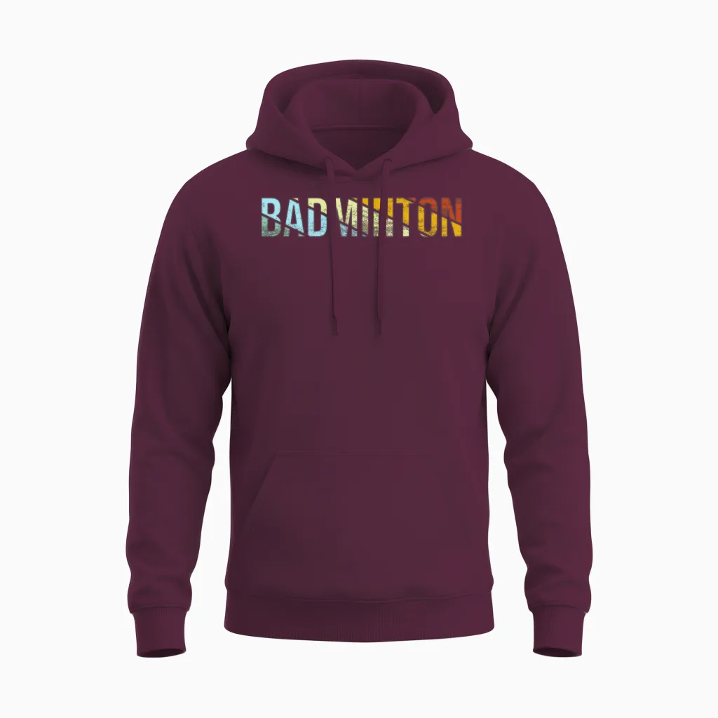 Badminton Retro Unisex Hoodie in Maroon