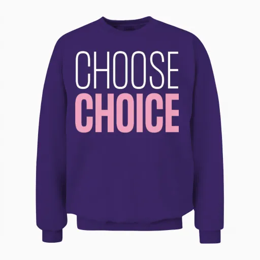 Choose Choice Retro Unisex Sweatshirt in Purple