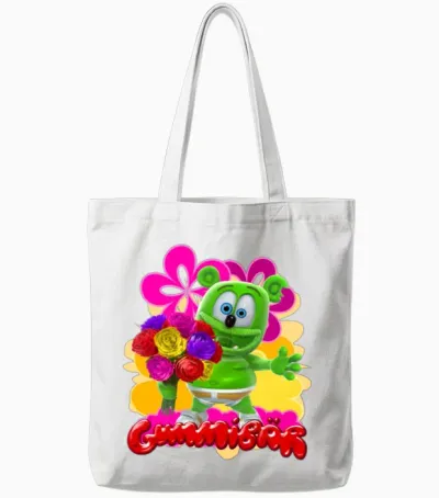 Gummibär Flowers Tote Bags - White