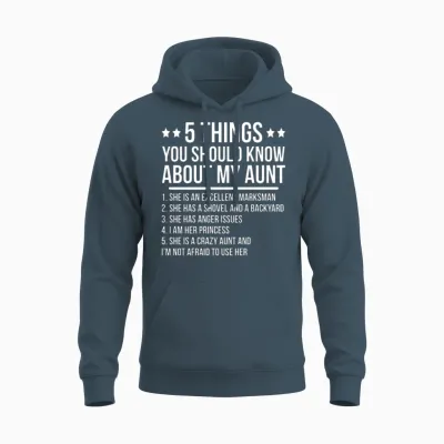 Funny Crazy Aunt Niece Gift Unisex Hoodie - Dark Heather