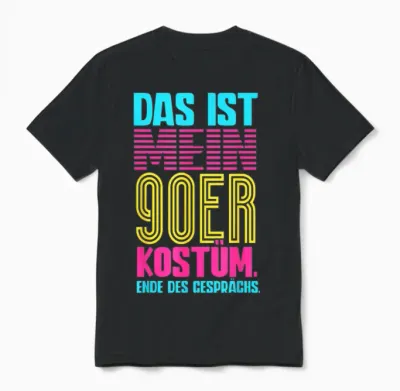 Das Ist Mein 90s Kostüm 90s Unisex T-Shirt - Black
