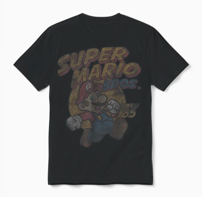 Super Mario Bros. Since '85 Vintage Unisex T-Shirt in Black