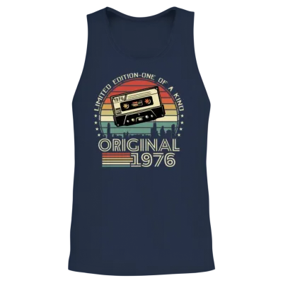 1976 Birthday Gift - Limited Edition Unisex Tank Top - Navy