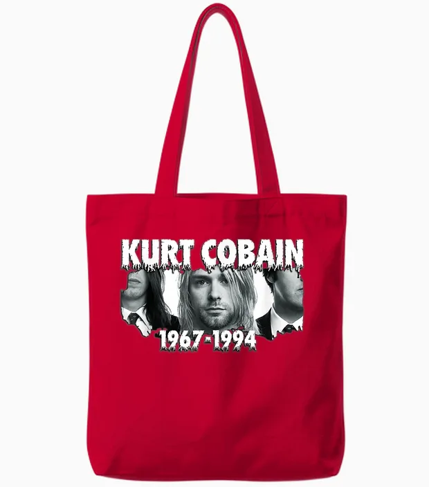 Alternative Rock Grunge 001 Tote Bags in Red