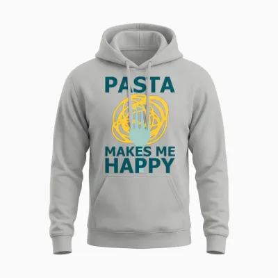 Funny Pasta Slogan Unisex Hoodie - Ash