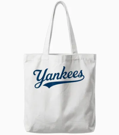 Yankees Vintage Retro Style Tee, Classic 70s & 80s Yankees Tote Bags - White