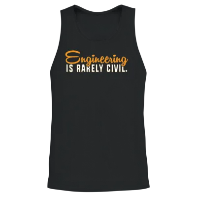 Engineer Is Rarely Civil Funny Civil Engineering Unisex Tank Top - Black