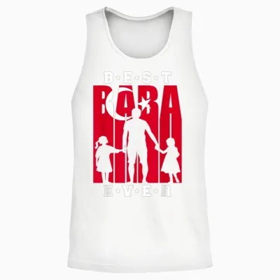 Baba Türk Bayragi Baba Dogum Günü Hediyesi Türkischer Vater Unisex Tank Top - White