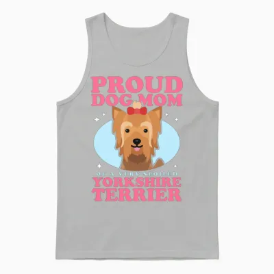 Yorkshire Terrier Dog Mom Yorkie Dogs Unisex Tank Top - Ash