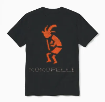 Kokopelli - Hopi Flute Player Unisex T-Shirt - Black