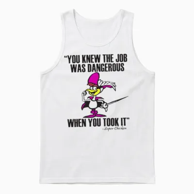 Super Chicken Solo Jay Ward Watch Art 60 Bbq T Shi Unisex Tank Top - White