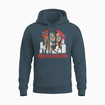 Tiger Funny Unisex Hoodie - Dark Heather
