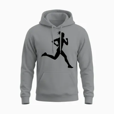 Girl Running Runner Training Unisex Hoodie - Sport Grey