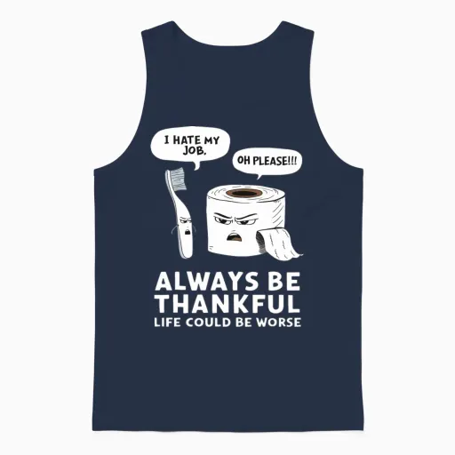 Toilets Humor Toilet Joke for a Toilet Joke Unisex Tank Top in Navy