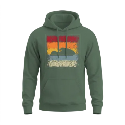 Jetski Retro Unisex Hoodie - Military Green