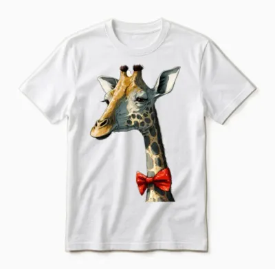 Funny Girafe Unisex T-Shirt - White