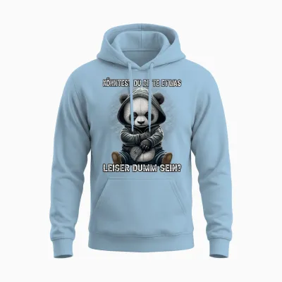 Could You Please Be Something Quiet Stupid? Funny Sarcasm Unisex Hoodie - Light Blue