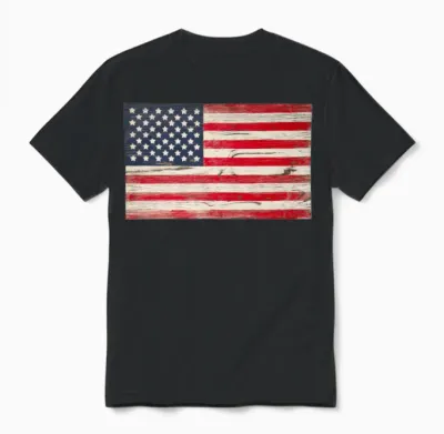 Vintage American Us Unisex T-Shirt - Black
