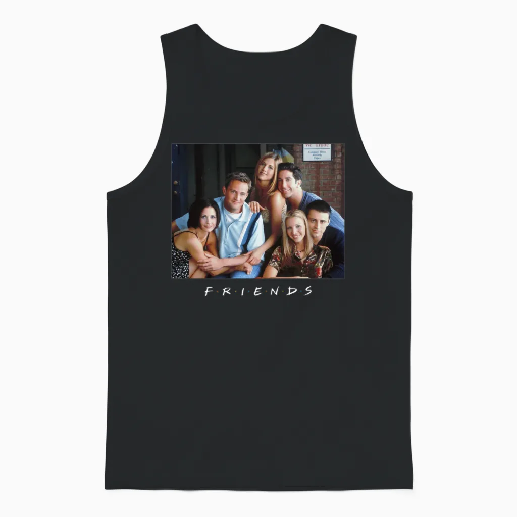 Friends Photo Logo Unisex Tank Top in Black