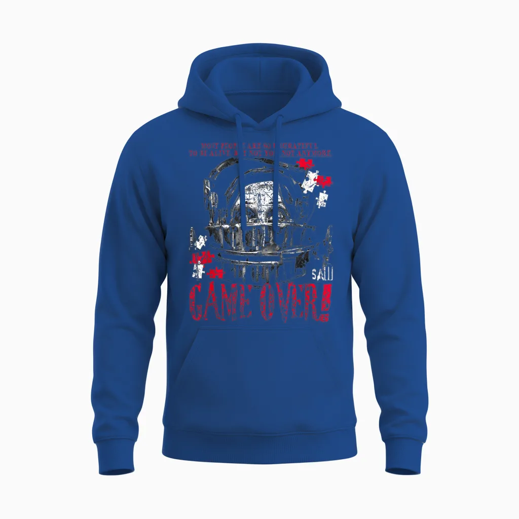 Saw Game Over Head Trap Horror Movie Unisex Hoodie in Royal