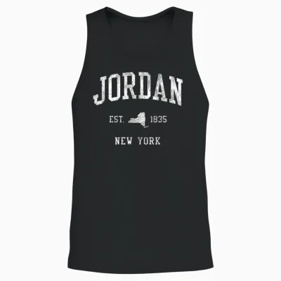 Jordan Ny Vintage Athletic Sports Js01 Unisex Tank Top - Black
