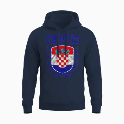 Croatia Unisex Hoodie - Navy
