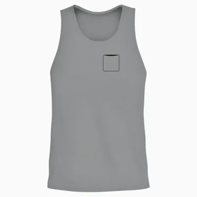 Shirt Pocket Unisex Tank Top - Sport Grey