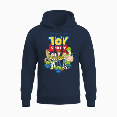 Disney Pixar Toy Story Buzz Woody Jessie Graphic Unisex Hoodie - Navy