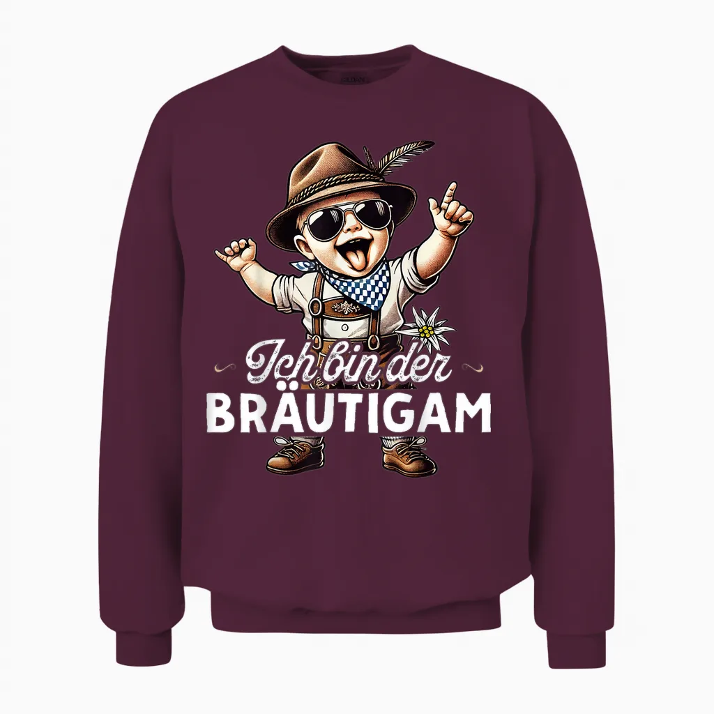 Poltern Bräutigam T-Shirt Jga Männer Junggesellenabschied Unisex Sweatshirt in Maroon