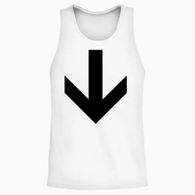 Down Arrow Unisex Tank Top - White