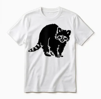 Waschbär Waschbären Männer Frauen Kinder Tier Unisex T-Shirt - White