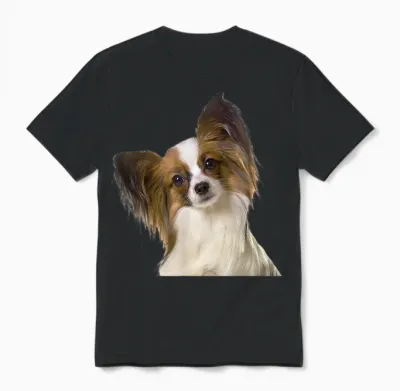 Chien Papillon Race Mignon Chien Papillon Unisex T-Shirt - Black