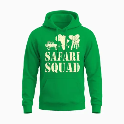 Safari Squad - African Safari Adenventures Unisex Hoodie - Irish Green