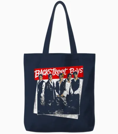 Backstreet Boys Vintage Photo Tote Bags - Navy