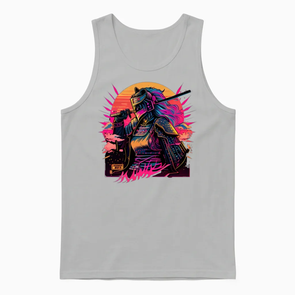Samouraï Unisex Tank Top in Ash