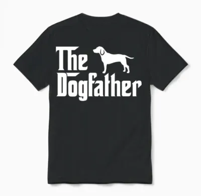The Dogfather - Funny Beagle Dad Unisex T-Shirt - Black